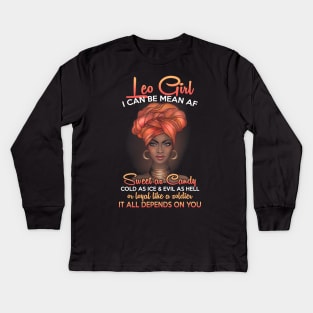 Leo Birthday Queens Are Born in July 23 -August 22 Kids Long Sleeve T-Shirt